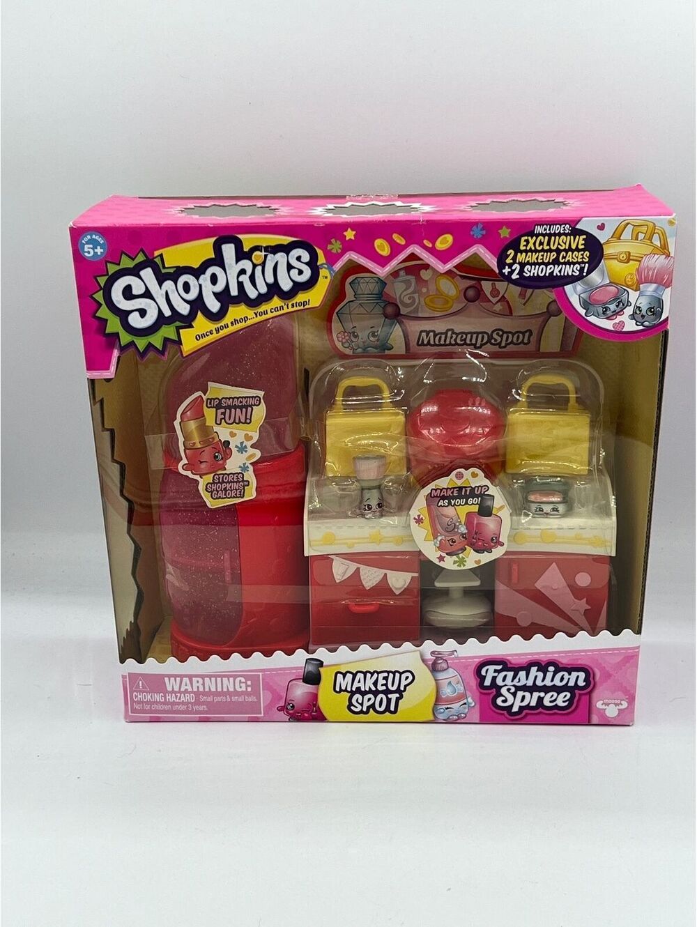Shopkins Makeup Spot Fashion Spree Playset with Exclusive Makeup Cases